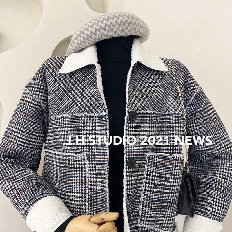 Áo Khoác Dạ Kẻ Lót Lông Túi Bên Siêu Ấm Có Ảnh Thật Kèm Video | BigBuy360 - bigbuy360.vn