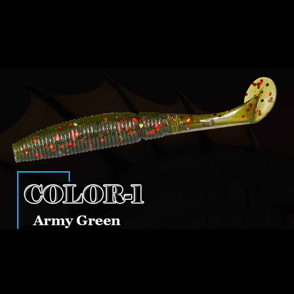 [Global] 15Pcs Wobbler Jigging 50mm/1g Fishing Lure Soft Worm Shrimp Jerkbait Fish Ocean Rock Lure Bass Soft T Tail