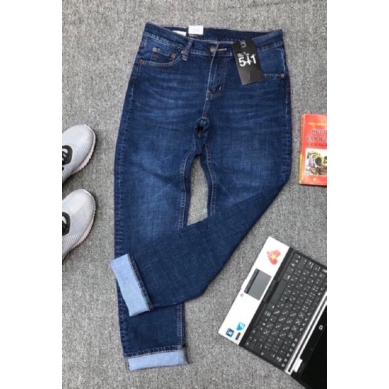 Quần jean nam CAMBODIA màu xanh Quần bò nam Ống đứng cao cấp đẹp thời trang vnxk Jeans co giản HAIAN JEAN
