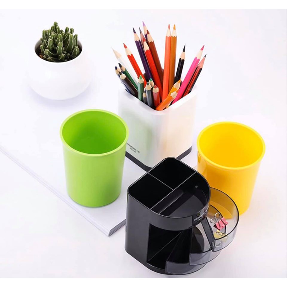 Cốc cắm bút 3 ngăn tiện dụng SunWood 6145