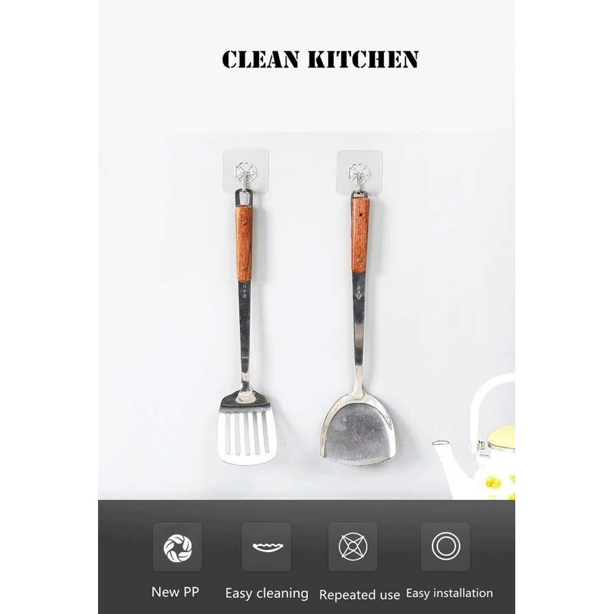 Móc dính cường lực Combo 20 Móc - Móc dán cường lực siêu dính - Móc treo dán tường siêu dính chịu lực tốt Combo 20 Móc