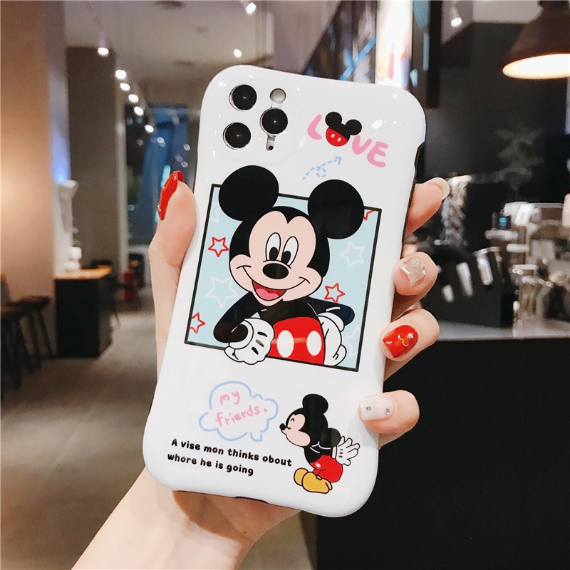 Ốp Điện Thoại Chống Va Đập In Hình Chuột Mickey Minnie Cho Iphone 11 Xmax Se2 Xr I8 I7 7 Plus 8 Plus