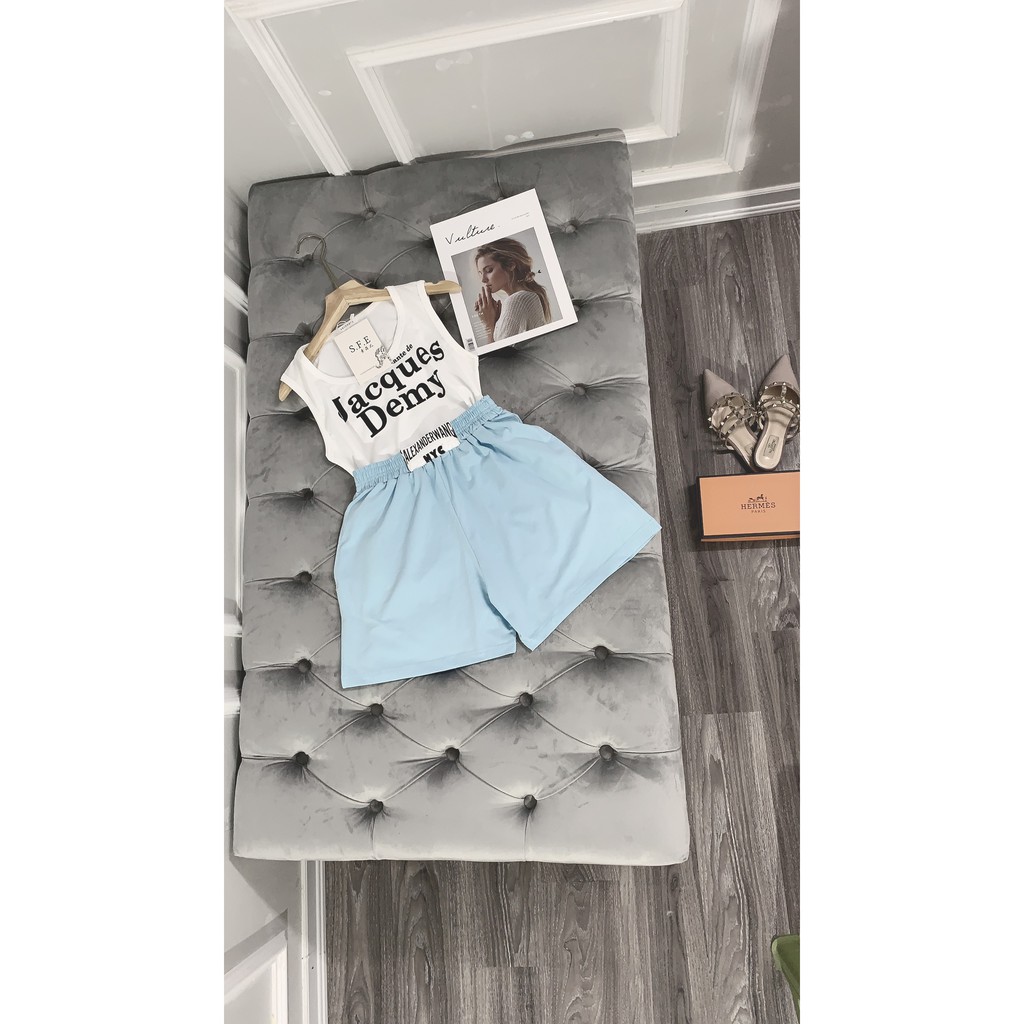 Set đồ nữ cá tính, set quần sóc áo thun đi chơi sang chảnh mùa hè đẹp 8A00061 | BigBuy360 - bigbuy360.vn