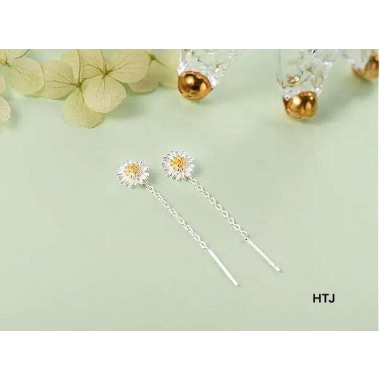 Bông tai hàn quốc hot - hoa cúc nhụy vàng dễ thương - Bông tai hoa cúc hoạ mi xinh xinh cute