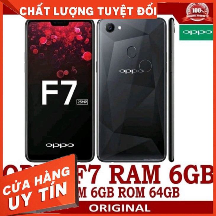 [ SIÊU GIẢM GIÁ  ] [Giá Sốc Nhất] Điện thoại Chính hãng Oppo F7 2sim ram 4G Bộ nhớ 64G mới Fullbox - Chơi PUBG - FREE FI