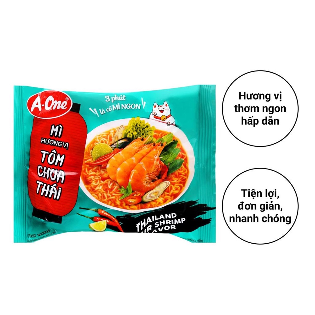 Thùng 30 gói mì hương vị tôm chua thái thailand sour shrimp flavor instant - ảnh sản phẩm 2