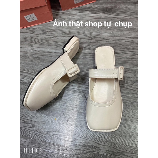 👏 Giày hở gót da pu mềm _3 màu :NÂU TÂY-NÂU ĐẬM -KEM