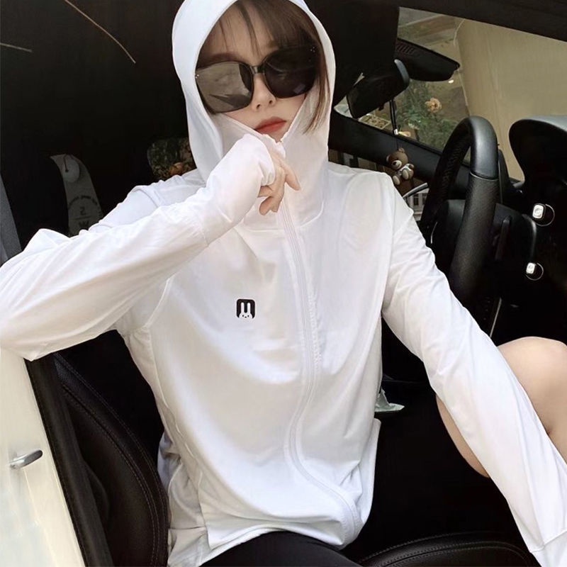 Áo Khoác Cardigan Chống Nắng Tay Dài Có Mũ Trùm Đầu Chất Liệu Lụa Lạnh Mỏng Thời Trang Mùa Hè Phong Cách Mới 2022