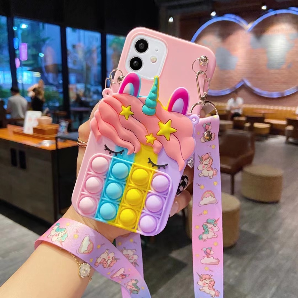 Ốp điện thoại có ví đựng hình kỳ lân thích hợp cho IPHONE 13 12 11PROMAX X XS XR XSMAX 6 7 8PLUS