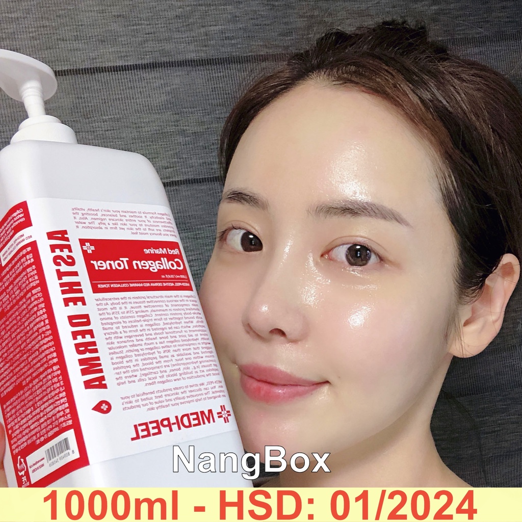 Toner Cấp Ẩm Căng Bóng Da MEDI PEEL ESTHE DERMA RED MARINE COLLAGEN TONER