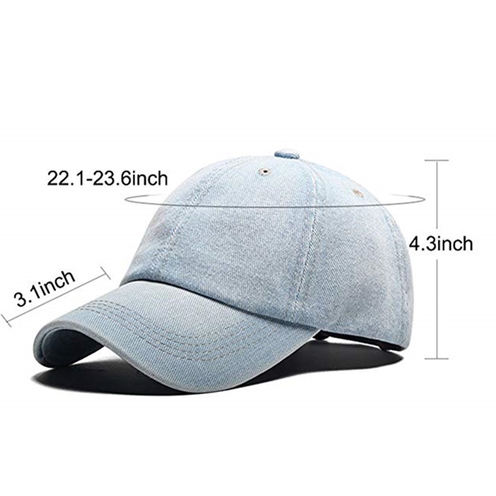 Mũ Lưỡi Trai Denim Cotton Chống Nắng Có Thể Điều Chỉnh Cho Nam Nữ