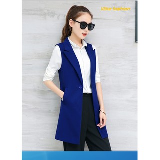 ( HÀNG THIẾT KẾ ) VEST NỮ  SÁT NÁCH DÁNG DÀI, gile nữ dài đẹp. vest nữ dài đẹp, blazer nữ