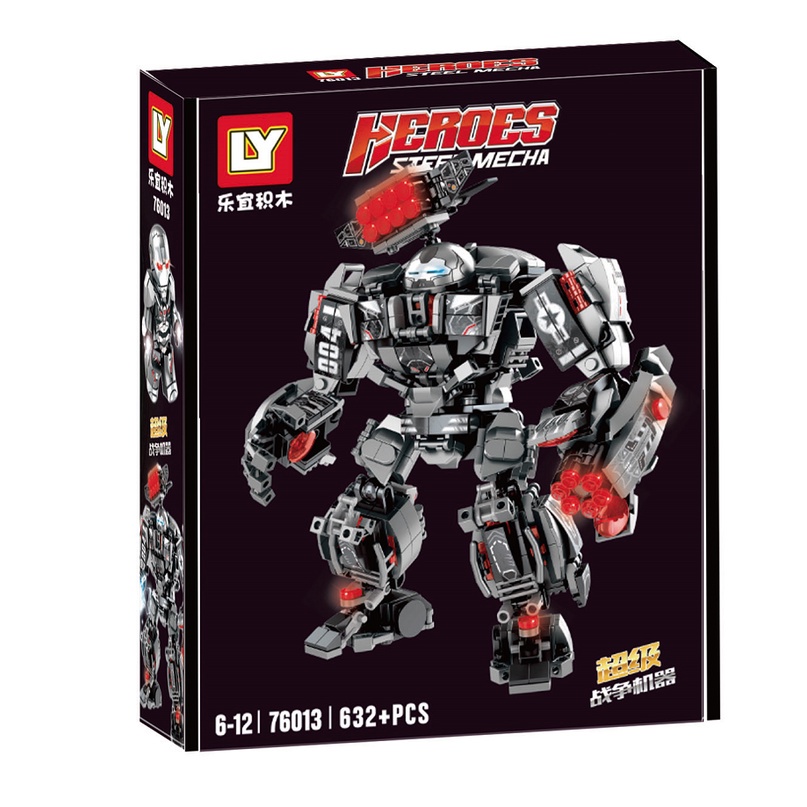 Đồ chơi Lắp ráp Mô hình 76013 Superhero Marvel The Avengers Lron Man War Machine Hulkbuster