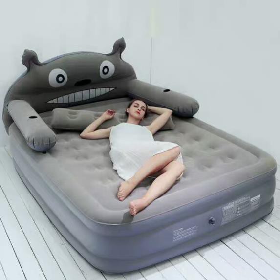 Giường hơi hình thú, đệm hơi hình thú 3 tầng cao cấp tặng kèm bơm điện