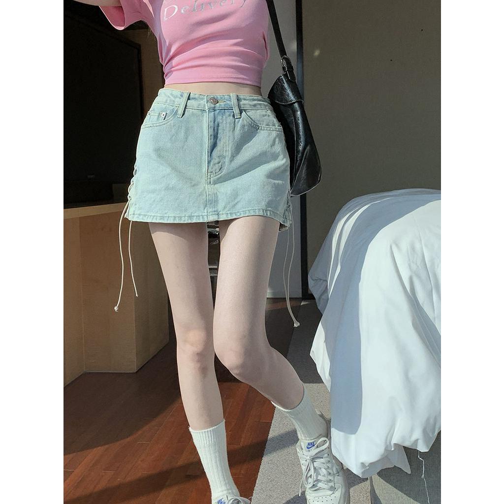 Váy Denim Dây Rút Mỏng Mùa Hè 62975