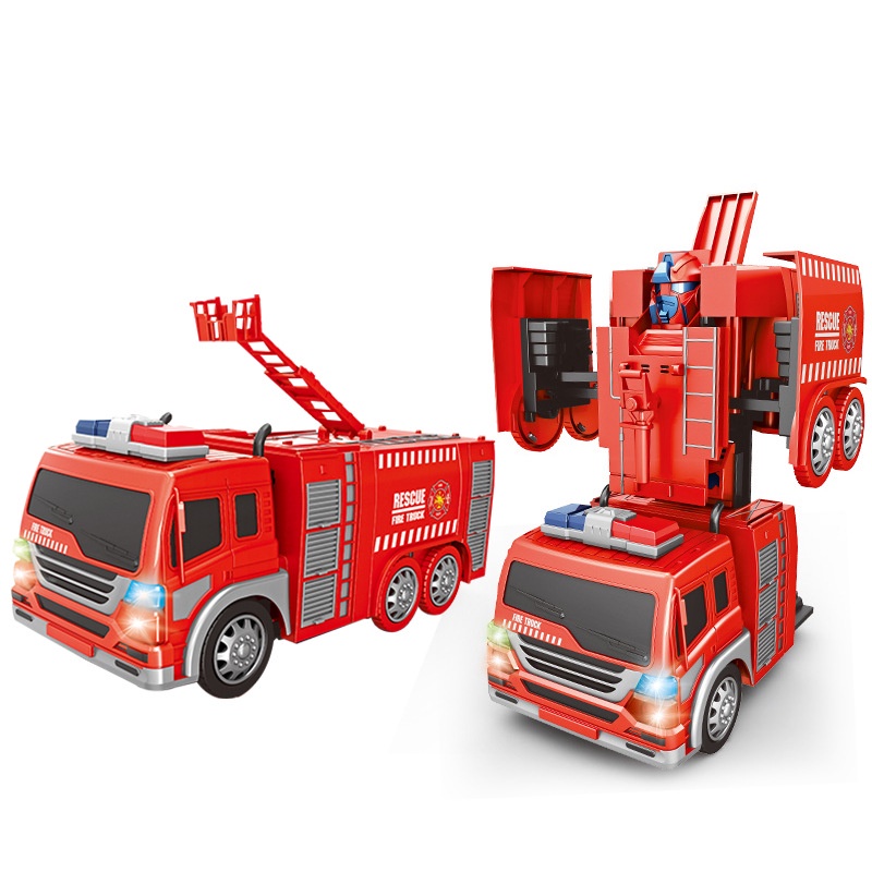 Đồ Chơi Robot Biến Hình Xe Cứu Hỏa Nhạc Đèn Cao Cấp