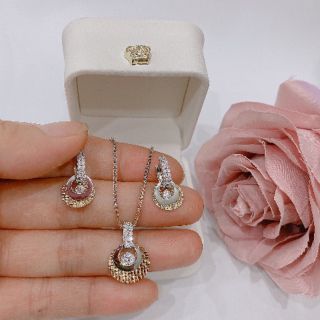 Set bộ trang sức bạc cao cấp 2 màu cpj070