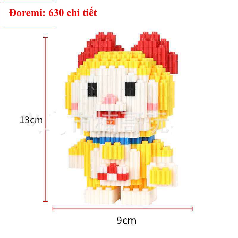 Đồ chơi lắp ráp  mini hoạt hình mô hình lắp ráp dễ thương