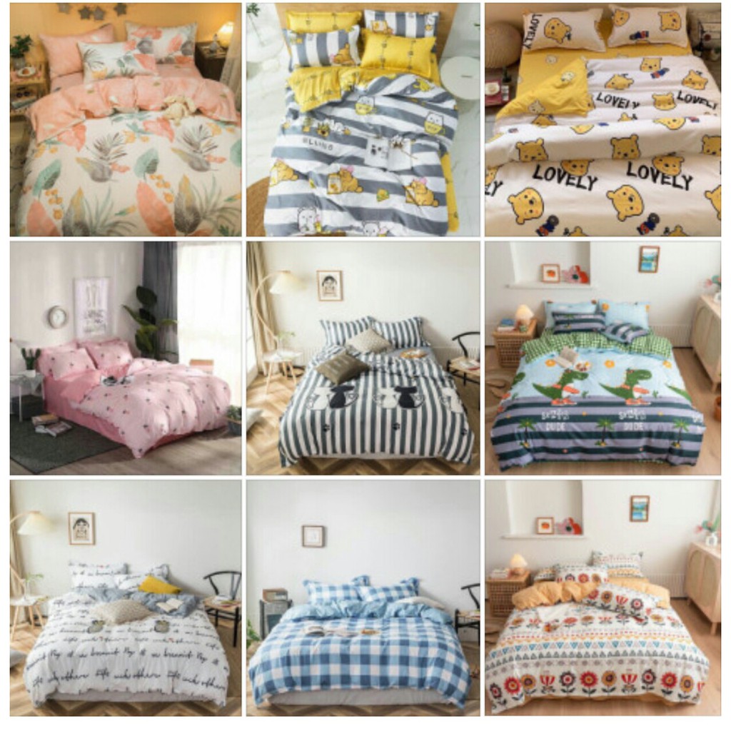 Bộ Chăn Ga Gối Cotton Poly Nhập Khẩu Ga Hàn Quốc (Chát Chọn Mẫu) hàng uy tín