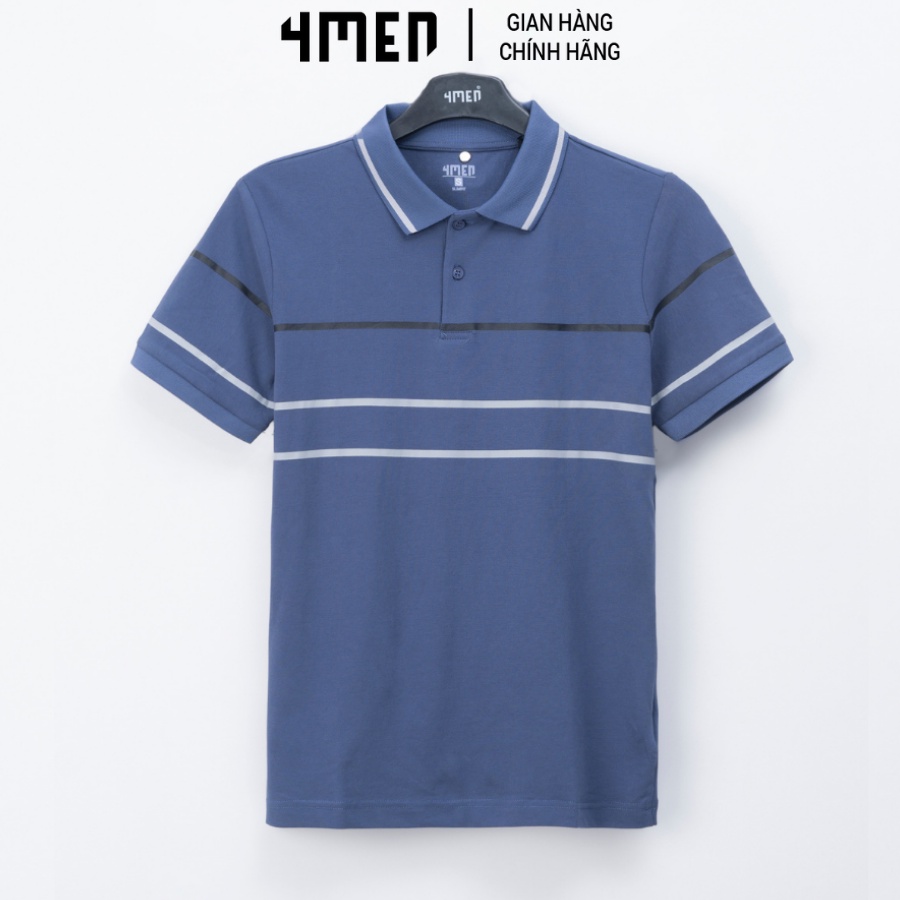 Áo Polo Nam Cao Cấp In 3 Sọc 4MEN PO039 | BigBuy360 - bigbuy360.vn
