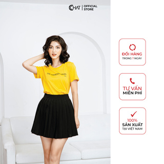 Chân váy dập ly ngắn cchat