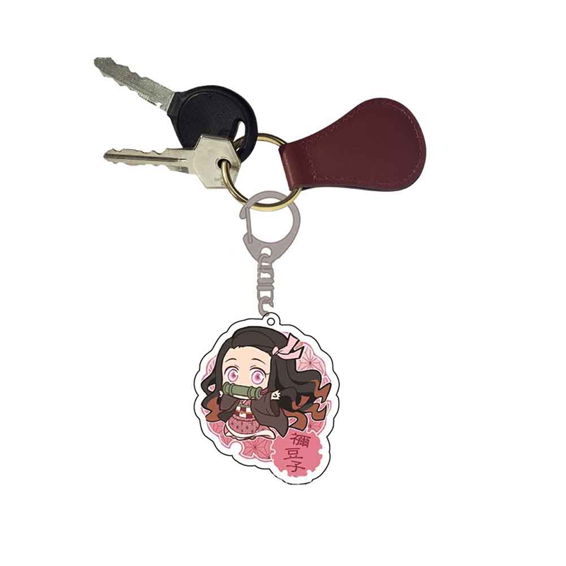 Móc khoá mặt hình nhân vật anime chất liệu acrylic xinh xắn