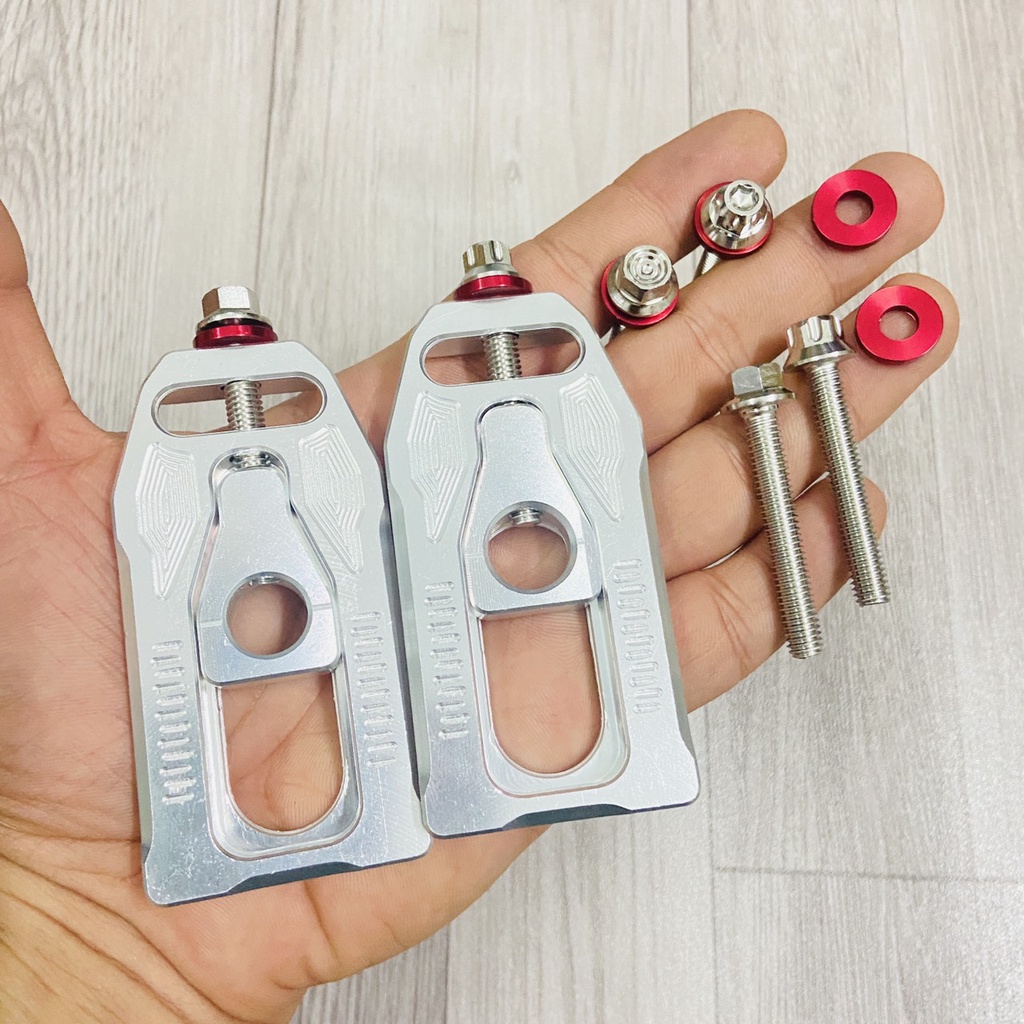 Pas tăng sên full nhôm Cnc đi kèm ốc và lông đền cho wave, dream, future 110