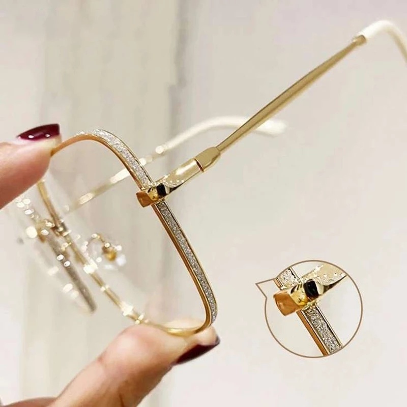 Kính Mát Gọng Kim Loại Chống Tia Bức Xạ Thời Trang Cho Nữ