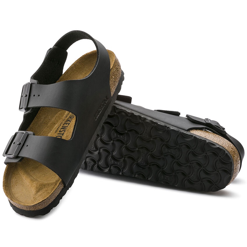 [8/3] Dép Quai Ngang Nam BIRKENSTOCK Milano Birko-Flor Black BCK34791 Màu Đen