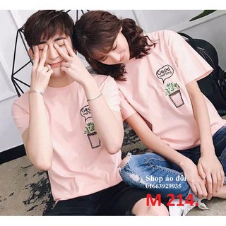 áo cặp màu hồng