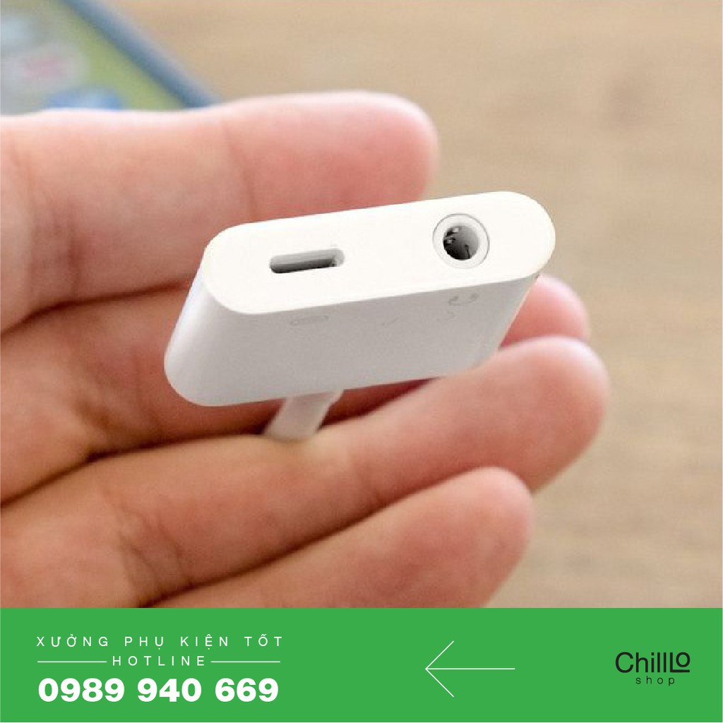 Cáp Chuyển Đổi Cổng Lightning Sang Jack 3.5 mm Cổng Tai Nghe - Kèm Chân Sạc 2 in1 Lightning to Jack 3.5mm & Lightning