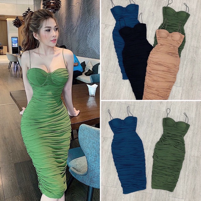 Ảnh thật kèm video_Đầm body dây dự tiệc_JuMe Fashion