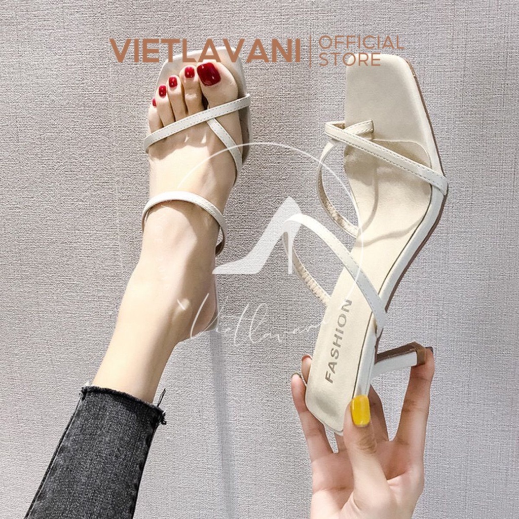 Dép cao gót HG_G10 thời trang mũi vuông quai mảnh sang trọng
