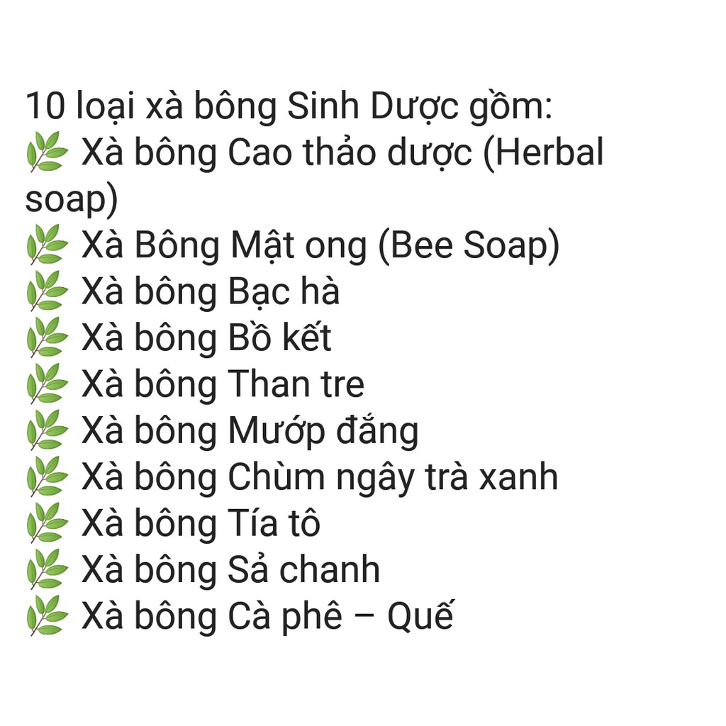 (Tặng túi tạo bọt)10 xà bông thảo dược quí từ thiên nhiên,an toàn cho da, xà bông bạc hà,chanh xả,chùm ngây,xà phê... | BigBuy360 - bigbuy360.vn