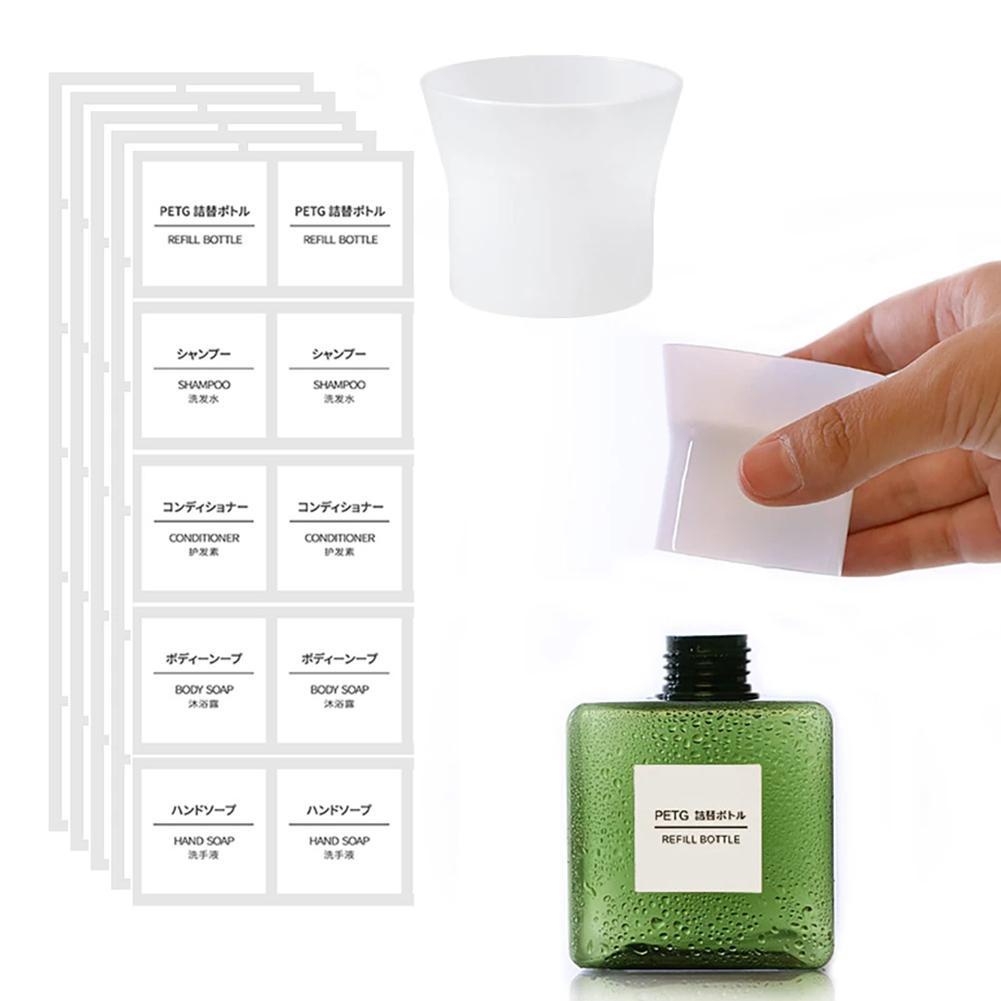 25 miếng dán nhãn chống thấm nước cho chai dầu gội đầu