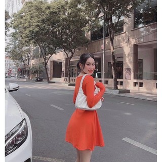 đầm thun tay dài