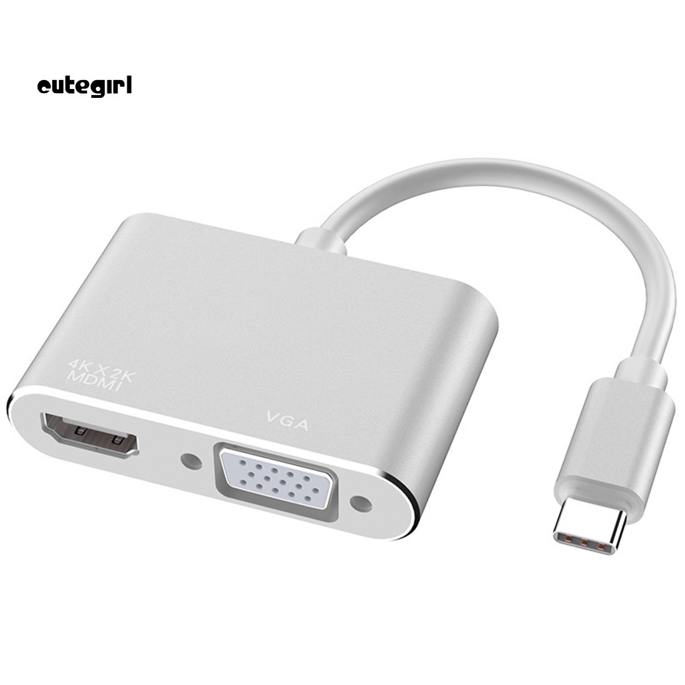 Cáp Chuyển Đổi Usb 3.1 Type-c Sang 4kx2k Hdmi Vga Cho Macbook