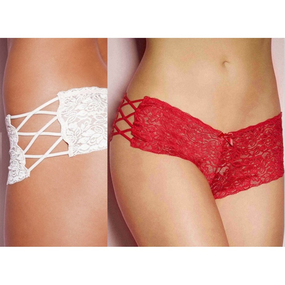 Quần lót nữ sexy ren đùi dây đan chéo trẻ trung, thoải mái, thoát mát (MS 03001) Anna Shop