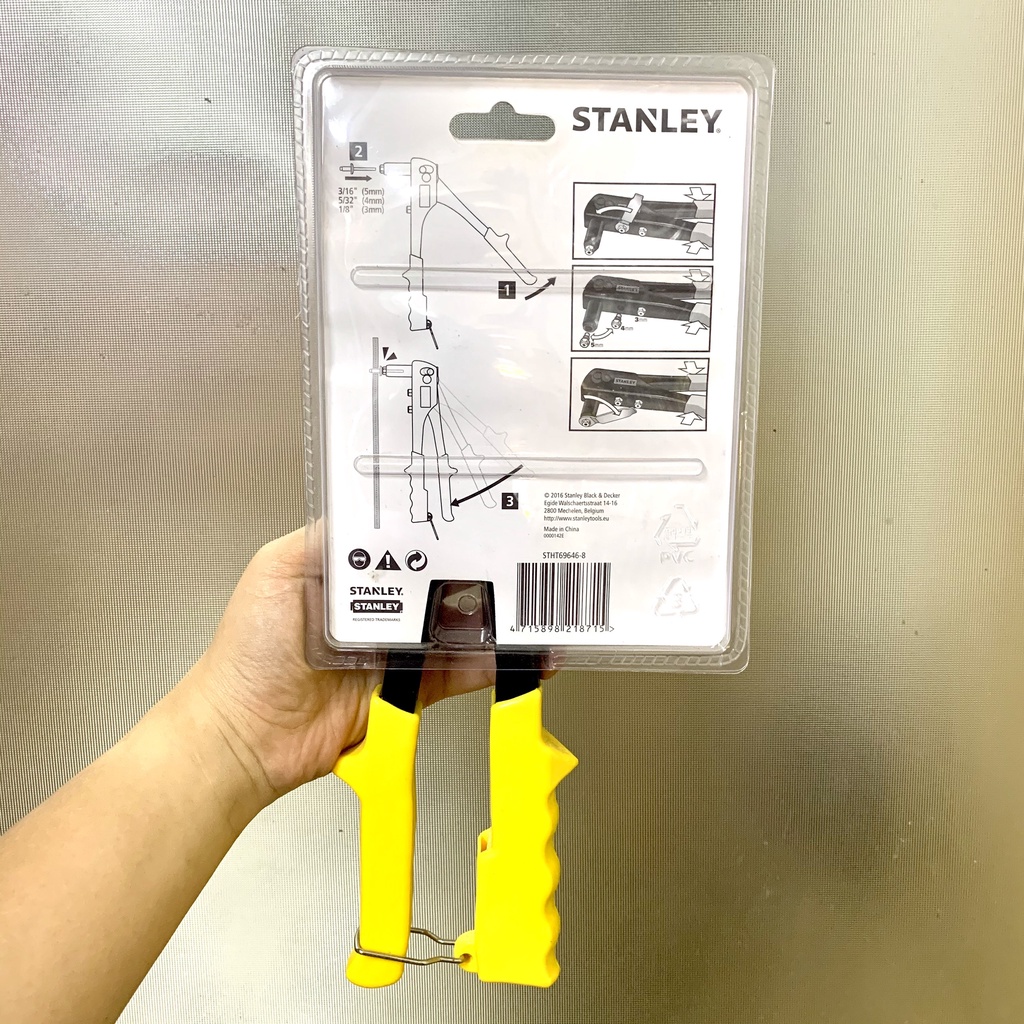 1/8&quot;, 5/32&quot;, 3/16&quot; Kìm rút đinh 3 lỗ [CHÍNH HÃNG] Stanley 69-646