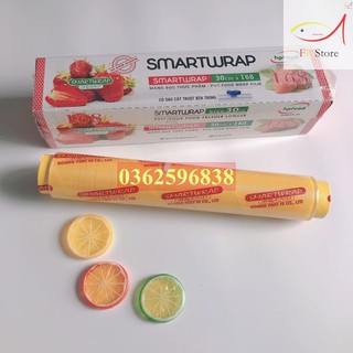 Màng bọc thực phẩm cỡ lớn PVC Smart Wrap kích cỡ 30cm x168 kích thước hợp 34x8x8 có video đi kèm