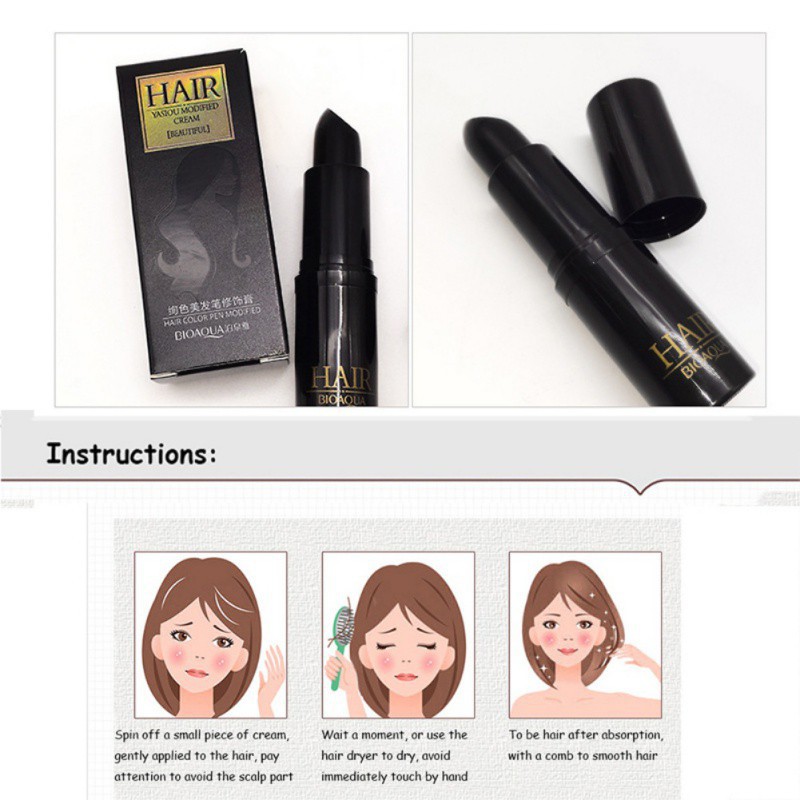 Thỏi son BIOAQUA nhuộm màu che tóc bạc tạm thời | BigBuy360 - bigbuy360.vn