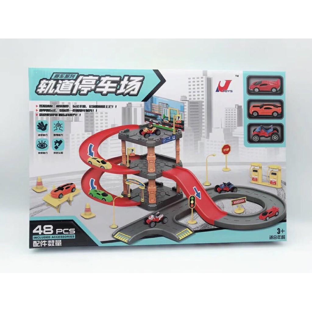 Bộ lắp ráp đường đua 48 chi tiết siêu bền chắc chắn quà tặng cho bé trẻ em