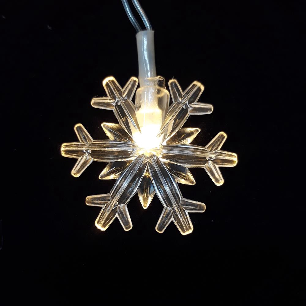 Dây đèn led trang trí cây thông noel tết phòng ngủ loại nháy Hoa tuyết và hình khác dài 4m mã 26004