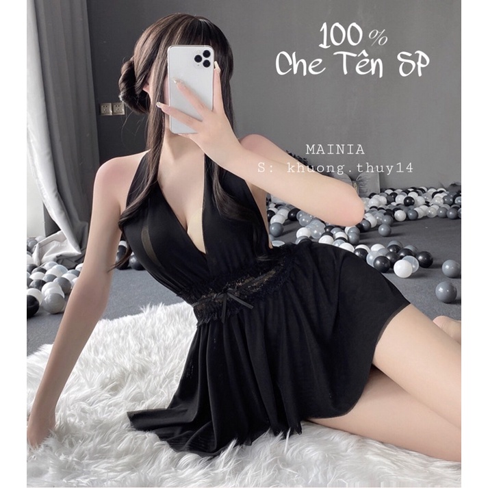 [ Bao Đẹp] Đầm Ngủ Váy Ngủ Ren Hở Lưng Thanh Lịch Nhẹ Nhàng Nhưng Cực Kỳ Sexy Quyến Rũ Mainia Shop
