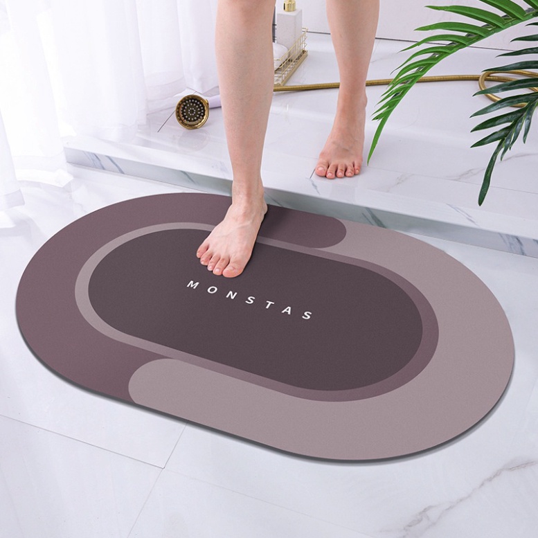 Thảm lót nhà tắm nhà vệ sinh siêu thấm hút không trơn trượt, thảm lau chân tiện ích an toàn cho gia đình bạn