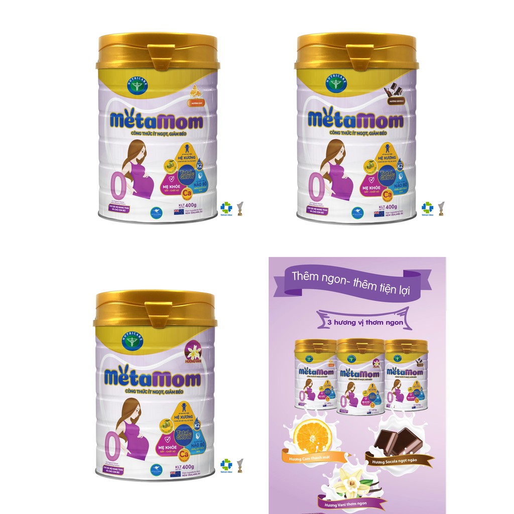 Sữa bột Nutricare MetaMom dành cho mẹ bầu &amp; cho con bú (400g)