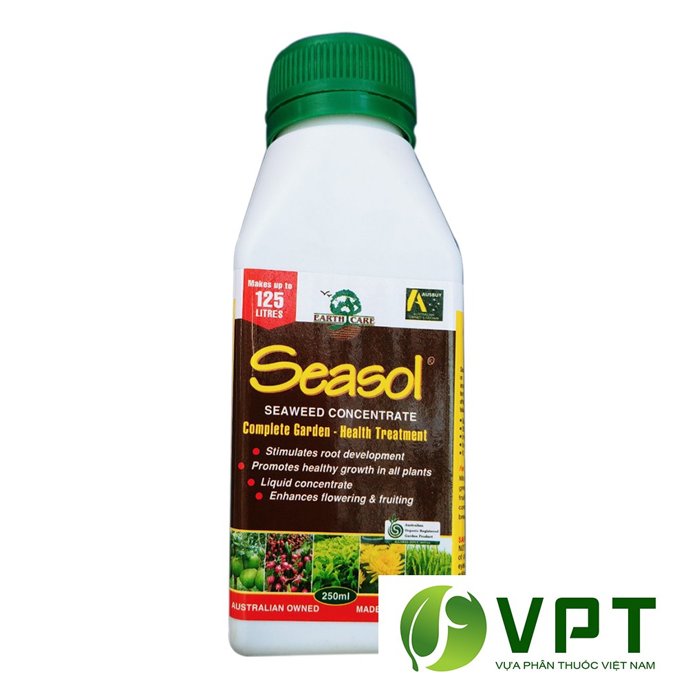 SEASOL Phân Tảo Biển siêu ra rễ của ÚC, KHÔNG HÔI Chai 250ml