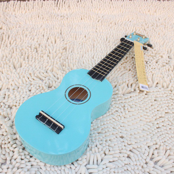 [GIAO NHANH 2H] Đàn Ukulele Gỗ Xanh Da Trời WOIM Soprano Size 21inch 53cm (Mua 1 Tặng 5)