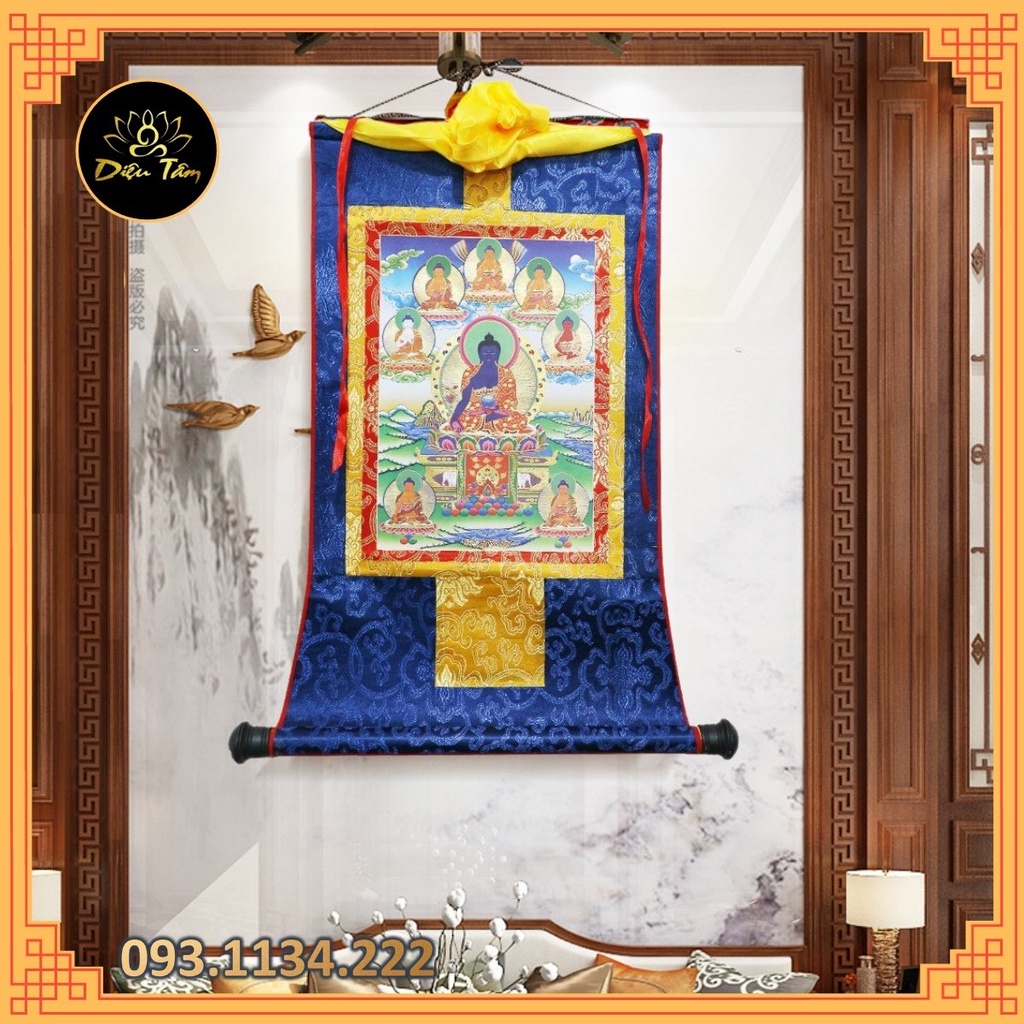 Tranh thangka tượng phật dược sư lưu ly quang