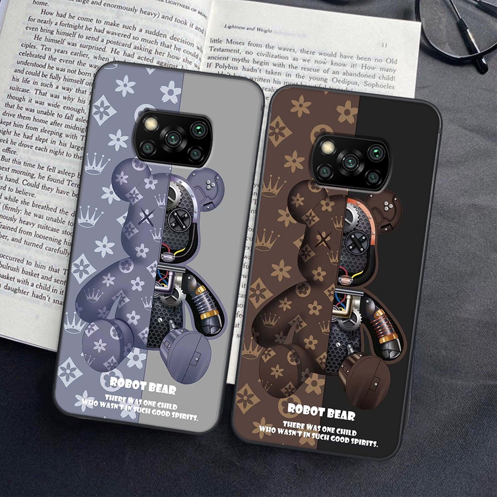 Ốp lưng Xiaomi POCO X3 / X3 PRO / X3 NFC in hình Gấu nâu - hồng, Gấu Be@rick  cực CUTE, DỄ THƯƠNG